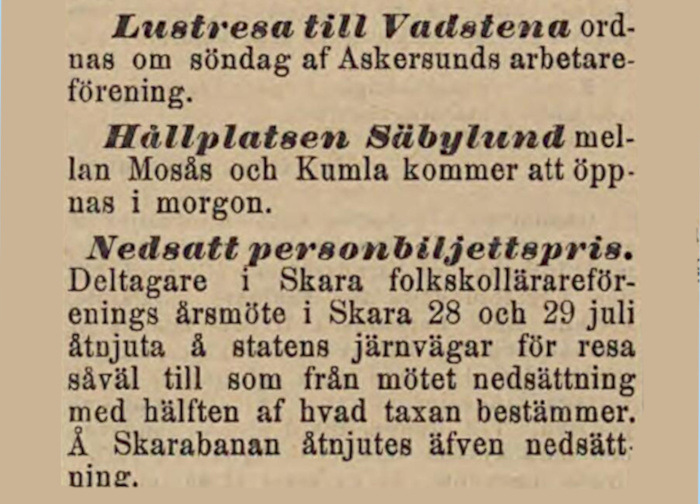 Tidningsnotis 1867